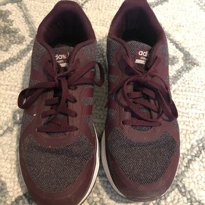 Maroon adidas cloudfoam shoes